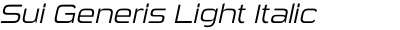 Sui Generis Light Italic